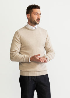 The Rodna 100% Wool Crewneck Natural Beige