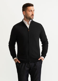 The Rodna 100% Wool Cardigan Black