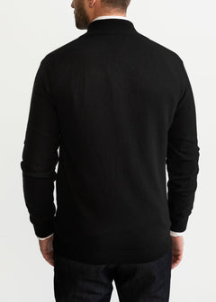 The Rodna 100% Wool Cardigan Black