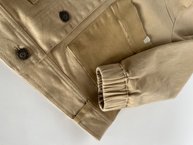 Ruffle Organic Cotton Jacket Dark Sand