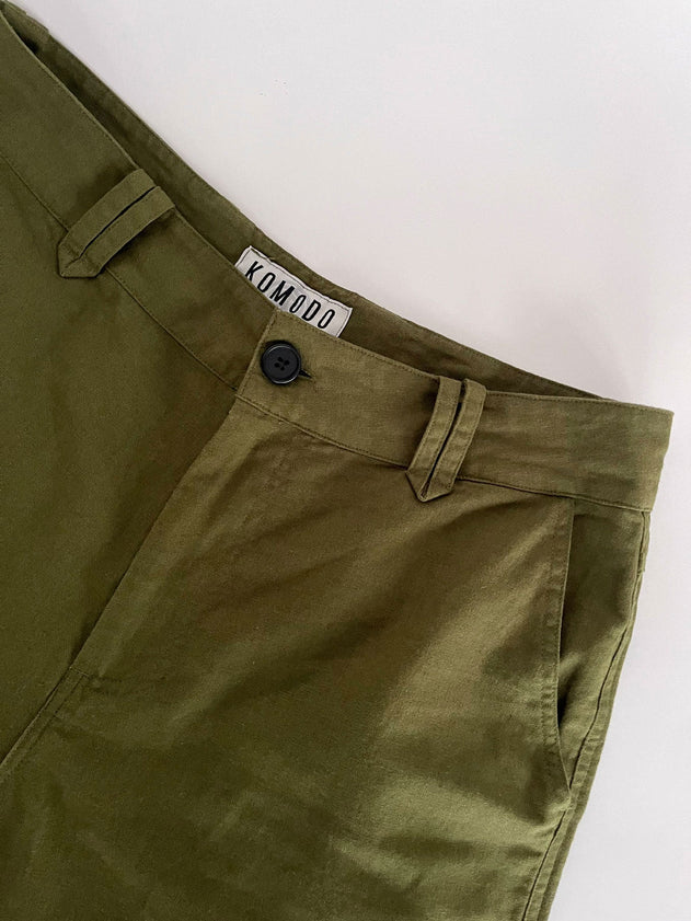 Makulu Linen/Cotton Trousers Khaki