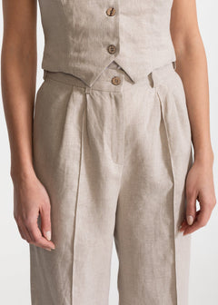 Women's Figa Linen Trousers Beige