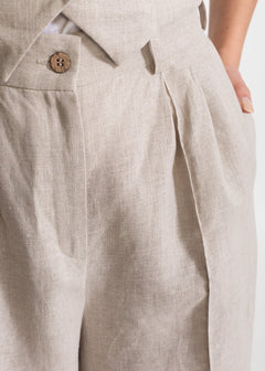 Women's Figa Linen Trousers Beige