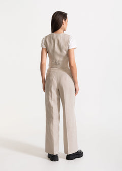 Women's Figa Linen Trousers Beige