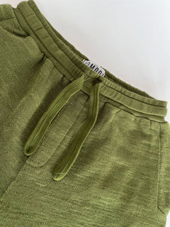 Calum Organic Cotton Shorts Green Melange