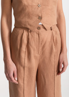 Women's Figa Linen Trousers Cappuccino