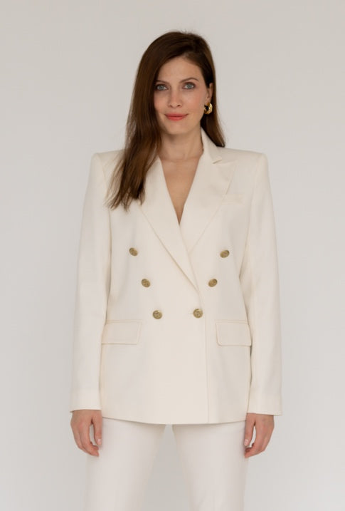 Double-breasted Blazer White