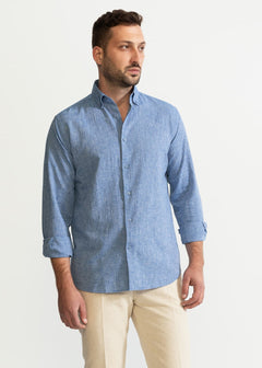 The Godeanu Linen Shirt Sky Blue