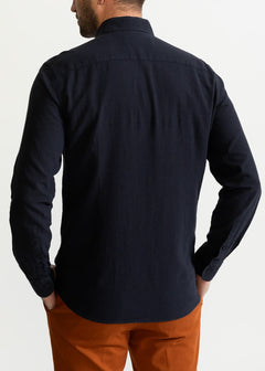 The Godeanu Linen Shirt Navy Blue