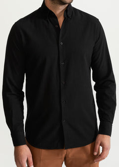 The Godeanu Linen Shirt Black