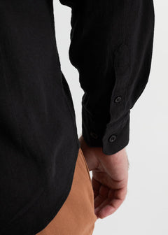 The Godeanu Linen Shirt Black