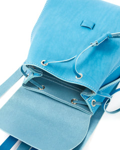 Leather Backpack Mod 130 Cuoio Light Blue