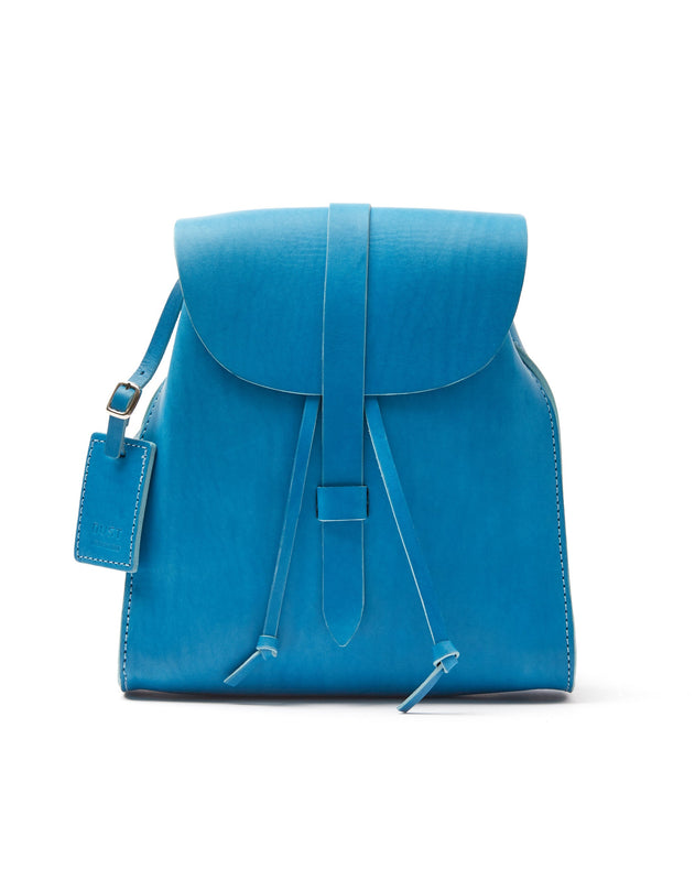 Leather Backpack Mod 130 Cuoio Light Blue