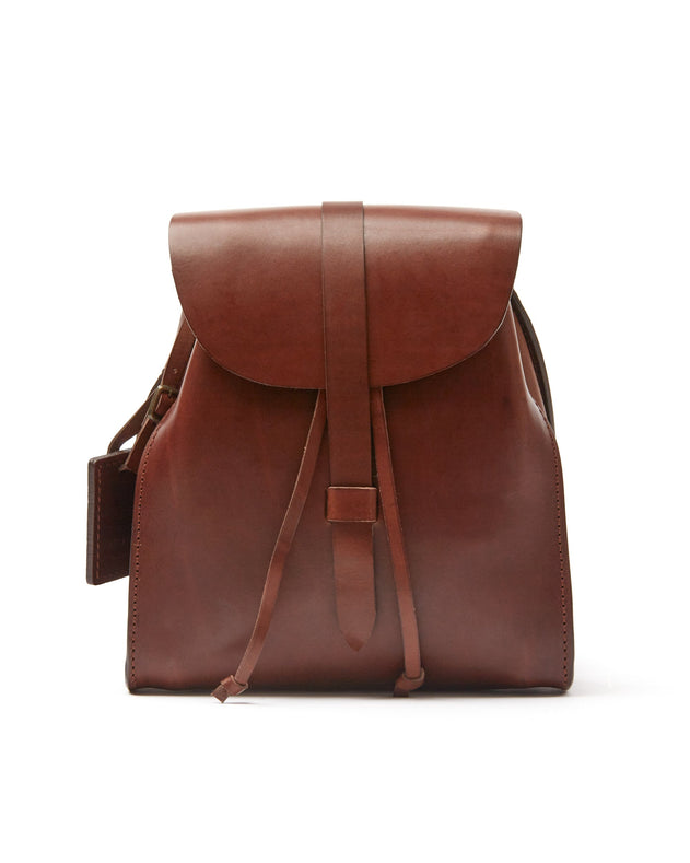 Leather Backpack Mod 130 Cuoio Dark Brown