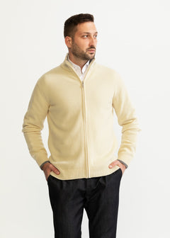 The Rodna 100% Wool Cardigan Off White