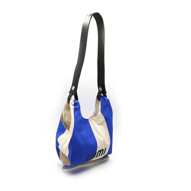 Canvas Supermarket Bag Small Blue