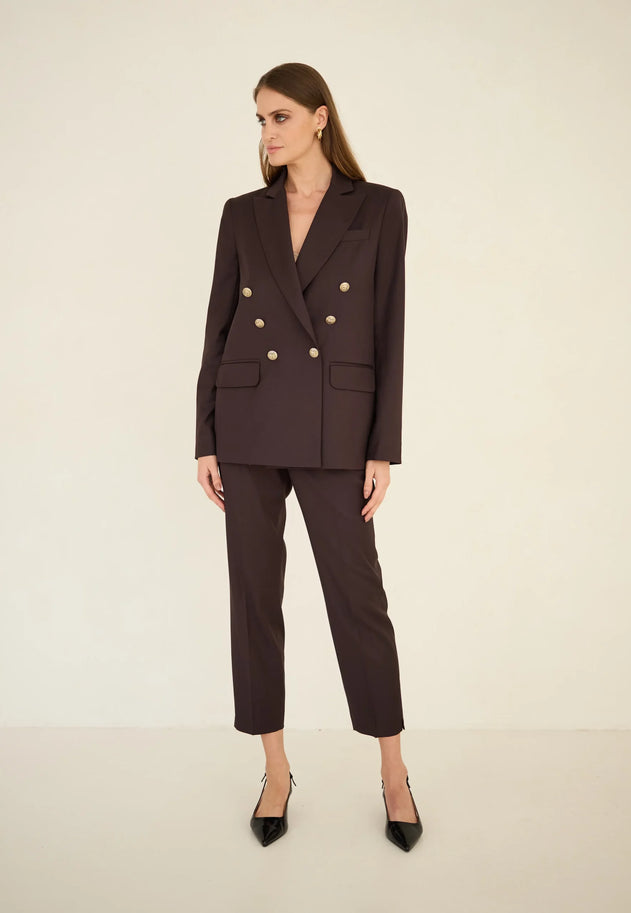 Cigarette Broek Chocoladebruin