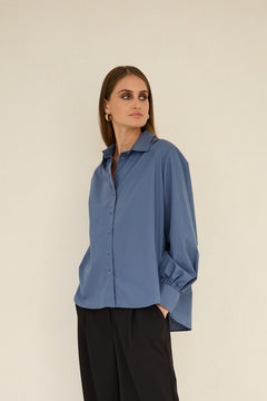 Noel Cotton Shirt Blue