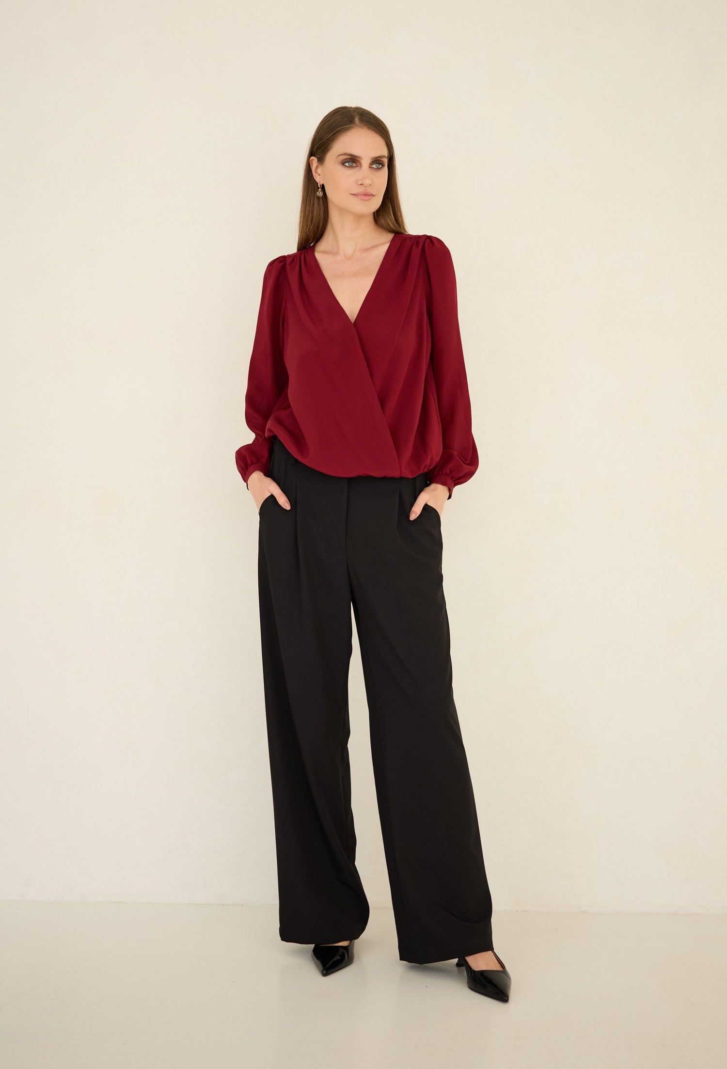 Wide Leg Trousers Black