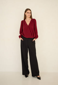Wide Leg Trousers Black