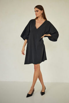 Thilde Kimono Dress Black