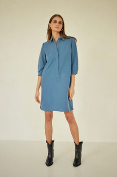 Zoe Shirt Dress Blue