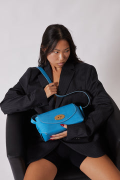 The Small Box Leather Bag Light Blue