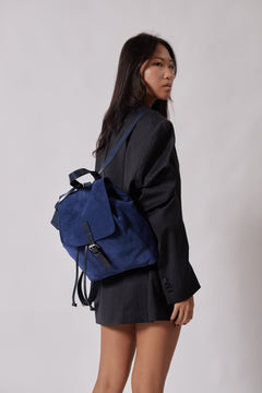 Leather Backpack Venice Collection Blue