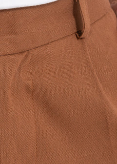 The Romana Cotton Trousers Light Brown