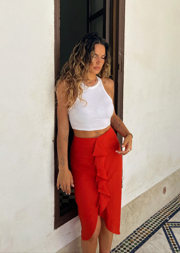 Najah Linnen Rok Oranje