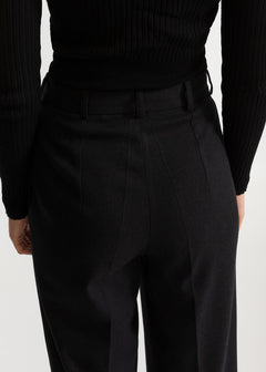 Women's Figa Wool Herringbone Wool Bootcut Pants  Black