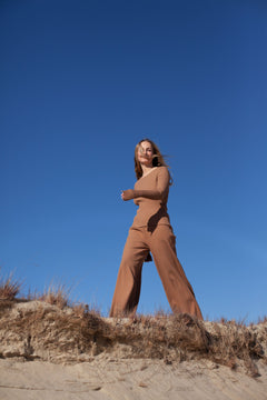 Vera Ribbed Pants Caramel