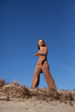 Vera Ribbed Pants Caramel