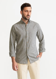 The Godeanu Linen Shirt Grey