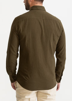 The Godeanu Linen Shirt Khaki