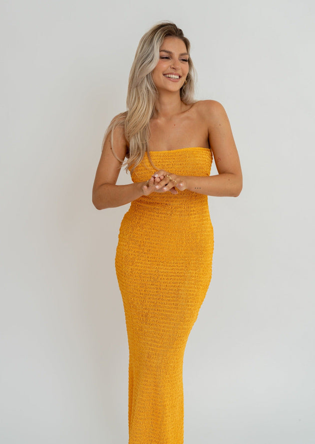 Tangerine Tube Dress Orange