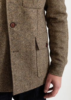 The Safari Wool Jacket  Chambray Beige