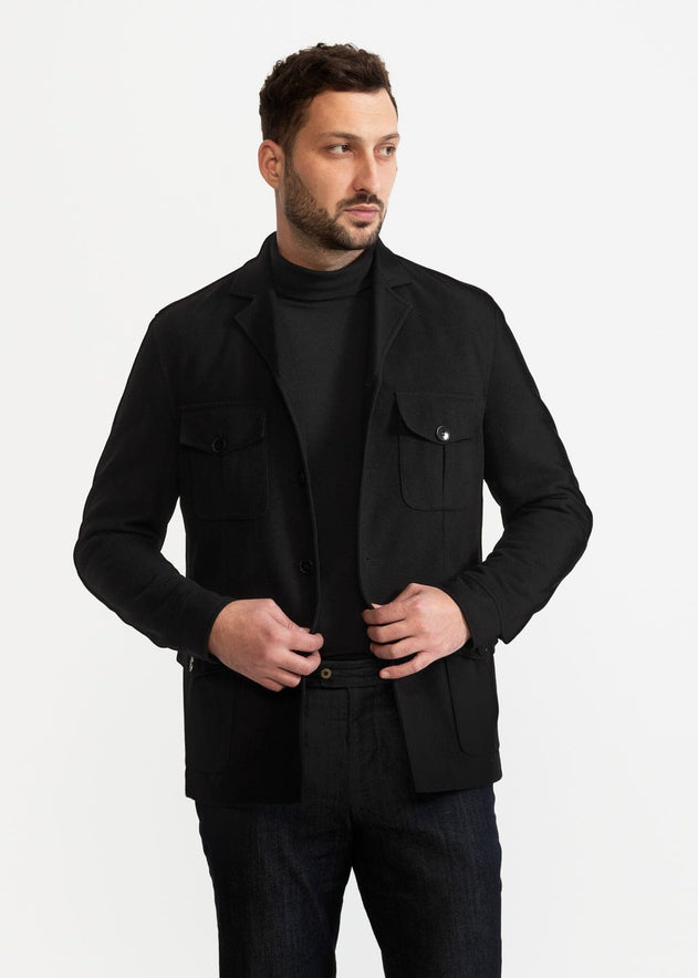 The Safari Wool Jacket  Black