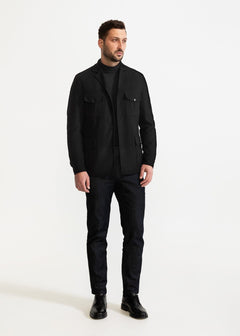 The Safari Wool Jacket  Black