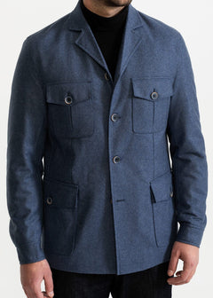 The Safari Wool Jacket  Blue