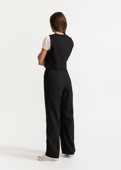 Women's Figa Linen Trousers  Black