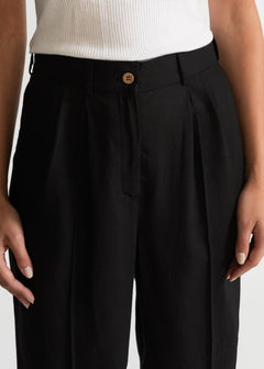 Women's Figa Linen Trousers  Black