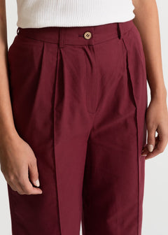 Women's Figa Organic Cotton Trousers Burgundy