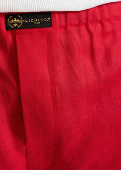 The Linen Boxer Shorts Red