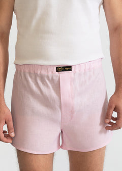 The Linen Boxer Shorts Pink