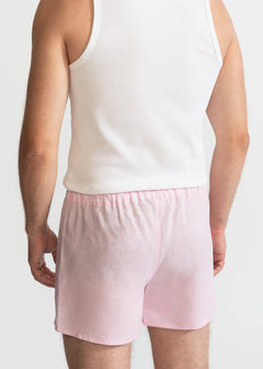 The Linen Boxer Shorts Pink