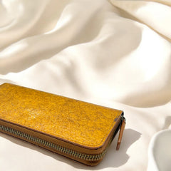 Kochi Coconut Leather Long Zip Wallet