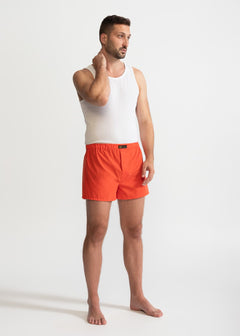 The Cotton Boxer Shorts Coral Orange