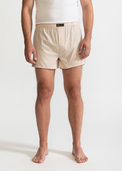 The Cotton Boxer Shorts Beige