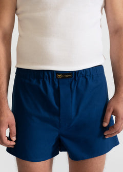 The Cotton Boxer Shorts Royal Blue